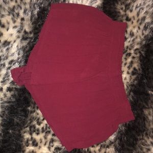 Red chiffon style shorts